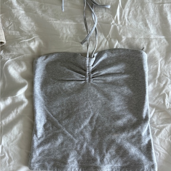 TNA Tops - TNA Chill Heather Gray Tube Top